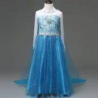 在飛比找樂天市場購物網優惠-冰雪奇緣公主裙艾莎elsa女王禮服兒童連衣裙Frozen愛莎