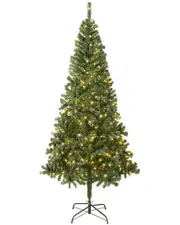 First Traditions Linden Spruce Wrapped Tree With 400 Warm White LED Lights