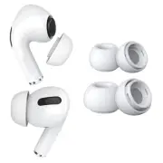 2 Pairs Replacement Earbud Tips for AirPods Pro - Silicone Tips 1xS, 1xM White