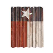 FatherCare Vintage Wooden Printed Shower Curtain for Bathroom Decor-14