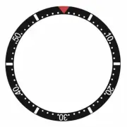 BEZEL INSERT FOR ROLEX TURNOGRAPH WATCH 6202 6204 WITH RED TRIANGLE