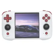 R46S Retro Game Console, 4-inch IPS Screen, 16GB + 64GB TF Card, 1GB LPDDR4 RAM, 8W Speaker, 8H Battery Life, 2.4G WiFi - White