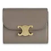 Celine Women's Triomphe Flap Calf Wallet (Pebbled) 10D783DPV 10BL 122246682
