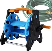 Watering Hose Cart – Portable Garden Tube Dispenser with Wheels, Rugged Metal Stand | Mobile Spray System for Lawn Park Patio Washing, Storage Solution for Outdoor Use and Farm Equipment