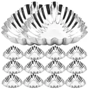 20 Pcs Cookie Stencils Baking Tart Molds Egg Tart Molds Stainless Steel Pudding Mini Tart Pans