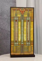 Frank Lloyd Wright Bradley House Skylight Stained Glass Wall Or Desktop Plaque
