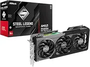 ASRock AMD Radeon RX 9070 XT Steel Legend Dark 16GB GDDR6 256-bit, 2970MHz Boost, PCIe 5.0, 3xDP2.1+HDMI2.1, Triple-Fan, Metal Backplate, RGB Sync, DirectX12 Ultimate, RDNA4, 2x8-Pin