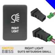 RIGHT LIGHT Blue LED Short Push Switch Suit Mitsubishi Small Triton Pajero 12v (for: Mitsubishi)