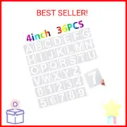36 Pcs Large Alphabet & Number Stencils, Reusable Letter Stencils for Wood, Wall