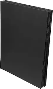 Operitacx 10PCS Thick Black Corrugated Plastic Board Sheets Double Sided Blank Poster Boards for School Projects DIY Crafts Indoor Outdoor Use