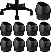 COOLHIYA 10Pcs Caster Cups for Furniture Wheel Stoppers for Rolling Chairs Chair Leg Floor Protectors Non-Slip Furniture Foot Covers for Hardwood Carpet Fit