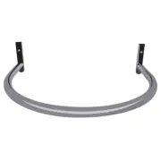 Whitehaus LUA4-C Polished Chrome Rounded Bathroom Sink Front Towel Bar