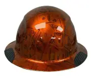 Custom Orange Kandy $100 Bills Lift DAX Carbon Fiber HDC-15KG FB Hard Hat