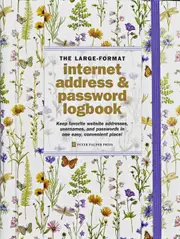 Peter Pauper Press Large Format Internet Address & Password Logbook Wildflower Garden 343239