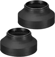 uxcell 58mm Camera Lens Hood, 2Pcs Rubber Collapsible Lens Protector Anti-Reflection Blocks Excess Sunlight to Reduce Lens Flare and Glare, Enhance Camera Photography and Video, Black