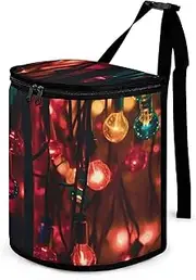 VFMKT Car Trash Can with Lid Reusable Waterproof Car Trash Bag Hanging Vehicle Garbage Bright Colored LightsCar Multipurpose Storage Box for Vehicle Travel Camping Picnicing