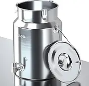 Full 304 Stainless Steel Beverage Dispenser with Spigot - 10L Milk Dispenser Bucket with Lid & Handle, Well-Sealed Drink Dispenser Container for Wine, Oil, Milk, Tea, Coffee