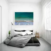 Blue Umbrellas Canvas Print