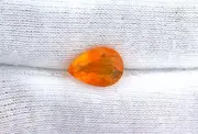 1.67 Carat AAA Pear Mexican Fire Opal With Green Flash Gem Stone Gemstone EBS151