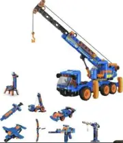 BOTZEES STEM Building Toys, 8-in-1 Crane Truck Building Set - NEW