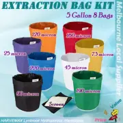 1 Gallon 3 Bags Kit Hydroponic Pollen Extractor Bubble Ice Bag Kit
