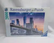 2000 pc JIGSAW PUZZLE RAVENSBURGER NEW YORK CITY SUNSET BROOKLYN BRIDGE SEALED