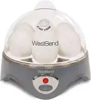 West Bend Automatic Electric Cooker Hard-or Soft-Cook 7 Eggs or 2 Poached or Scr