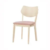 在飛比找蝦皮商城優惠-北歐風 貓耳餐椅 實木椅腳 粉紅布坐墊 布餐椅 CHR039