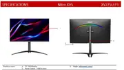 Acer NITRO ADAPTIVESYNC, 27" HDR1000,16:9,MINI LED,QHD(2560x1440),2ms,170Hz,Gaming Monitor