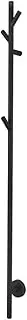 EZY FIT Heated Towel Rail - Single Vertical Round Tube - Tree Style - (H1500mm) - Matte Black
