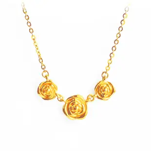 【元大珠寶】『情深玫瑰花』 黃金項鍊-純金99999國家標準16-0069