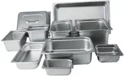 Winco SPJM-202 2 1/2-Inch Anti-Jamming Steam Pan, Half, 24-Gauge