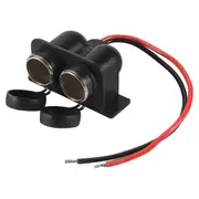 Lighter Socket 12V Waterproof Dual Power Outlet with Wire