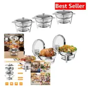 Premium 5QT Buffet Chafing Dish Set of 6 - Warmers for Parties & Festivals