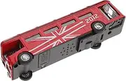 Totority Vintage UK Single-Deck Bus Model Battery- Pull Back Car Toy Boys and Girls' Simulation Bus Toy Home Decor Accessory