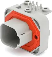 BIZOCA DT13-6P Gray 6Pin Automotive Connector, DT Right Angle PCB Mount Header, Wire-to-Board Plug Socket(DT13-6P)