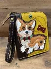 Chala Corgi Vegan Leather Zip Around Wallet 5.5" x 5"