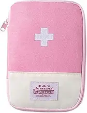 First Aid Bag - 1 Pack First Aid Bag Empty, Empty First Aid Pouch, Mini Portable Medical Bag for Outdoor Camping Hiking Traveling Emergency Bag First Aid Kits (Pink - Small)