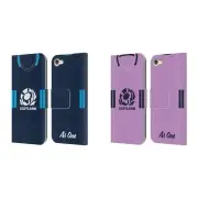 SCOTLAND RUGBY 2022/23 CREST KIT LEATHER BOOK CASE FOR APPLE iPOD TOUCH MP3