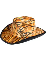 Tiger Print Adults Cowboy Costume Hat