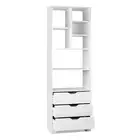 Artiss Space-saving Display Bookcase Storage Stand 3 Drawer Shelves White NEW