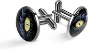 [Generic] Men's Cufflinks, Yellow Eye of Dragon Cuff Links for Men, Classic Cufflinks Black for Suit Shirt Wedding Business Birthday Jewelry Gift