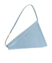 Marni Prisma Logo Embossed Shoulder Bag One size Blue