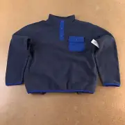 Old Navy Boys Medium 8 Mock-Neck Snap-Front Micro Fleece Pullover Sweatshirt NWT