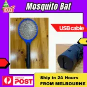 Electric Bug Zapper Racket Fly Swatter Mosquito Killer Insects Bat Battery AU