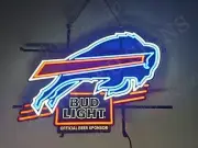 Vivid LED Buffalo Bills Football Beer 24"x20" Neon Sign Light With Dimmer