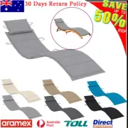 Outdoor Garden Curved Sun Lounger Daybed Sunbed Pad Cushion Fabric 186x58x4 cm