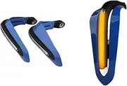 Universal Motorcycle Handlebar Windshield Windproof Light Handlebar HandGuards Motorbike Hand Guard Handle Protector Shield(Blue)