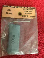 8900 OHM 10 WATT WIREWOUND RESISTOR WORKMAN RESISTOR NOS