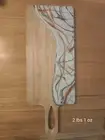 Handmade Cheese Board Wood White Resin Charcuterie/Butter Board Serving & Handle